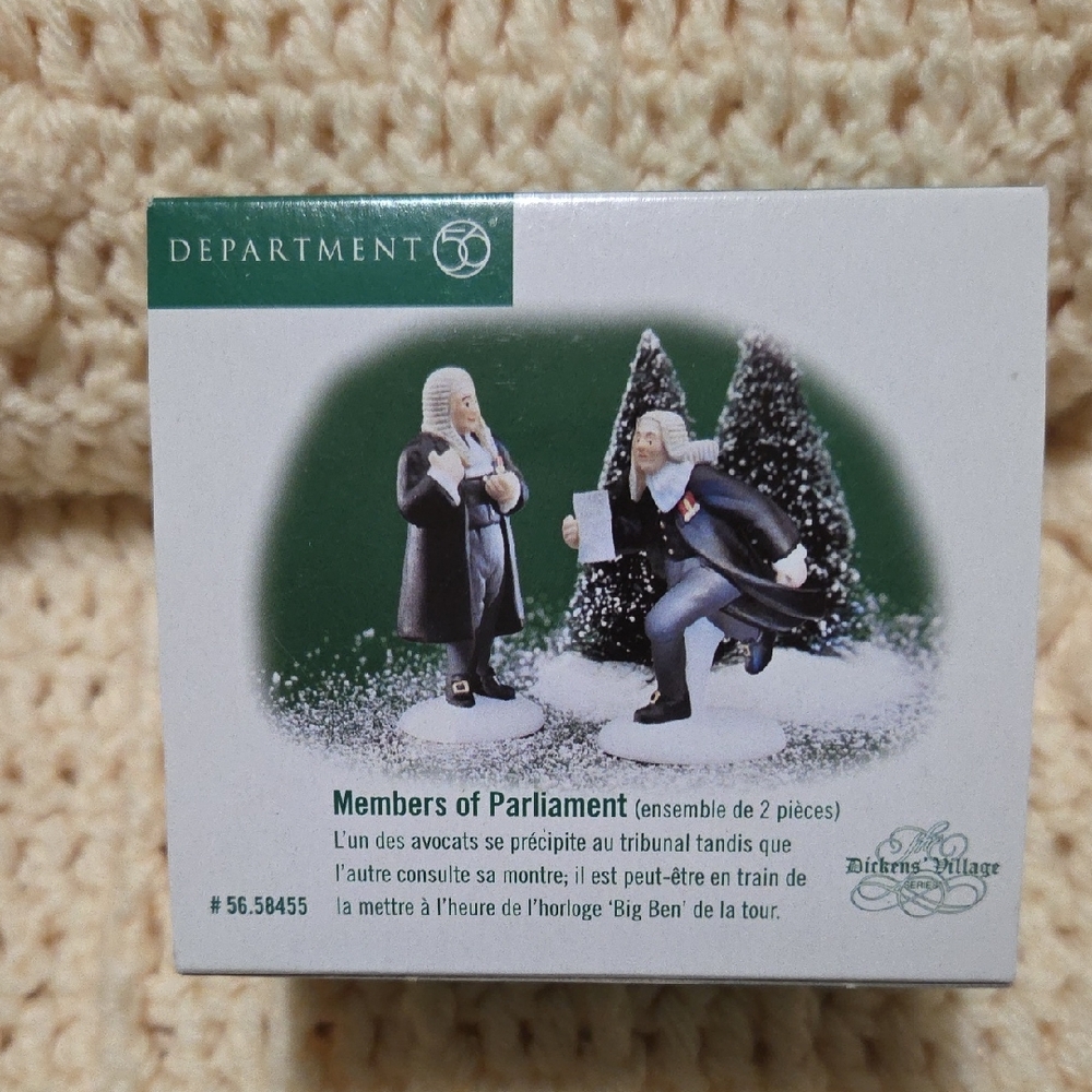 Department 56 Members of Parliament Figurines in Black and White
